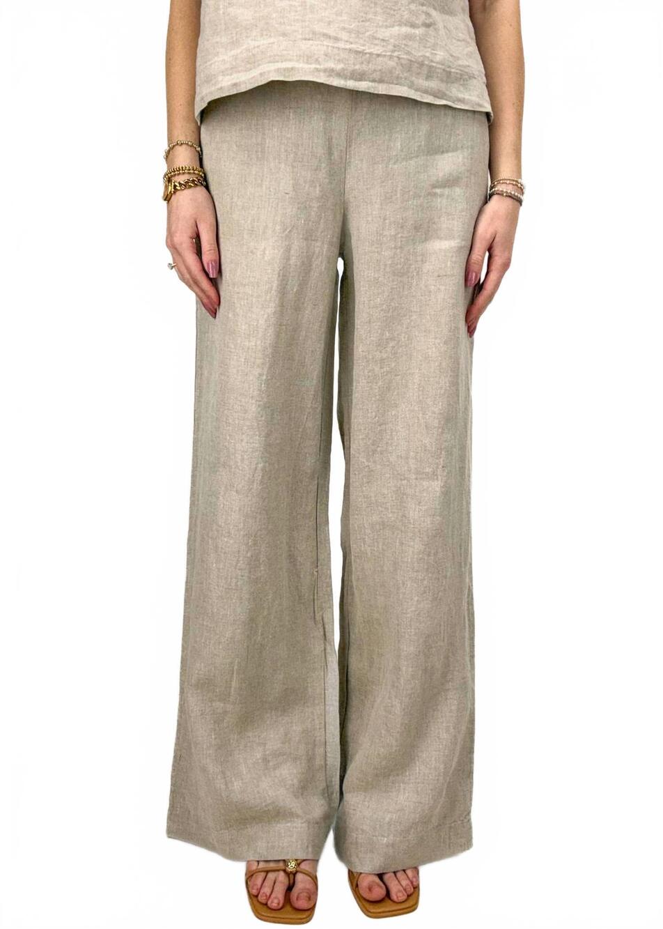 NEW DOLCEZZA carla wide leg pants in tan